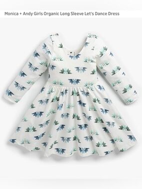 Monica + Andy Girls Organic Long Sleeve Let's Dance Dress